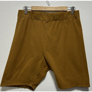 Good American Mustard Bike Shorts Size 6/3XL